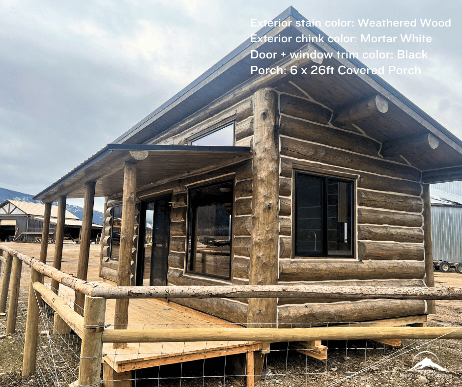 6x26ft Covered Porch with Western Red Cedar Deck