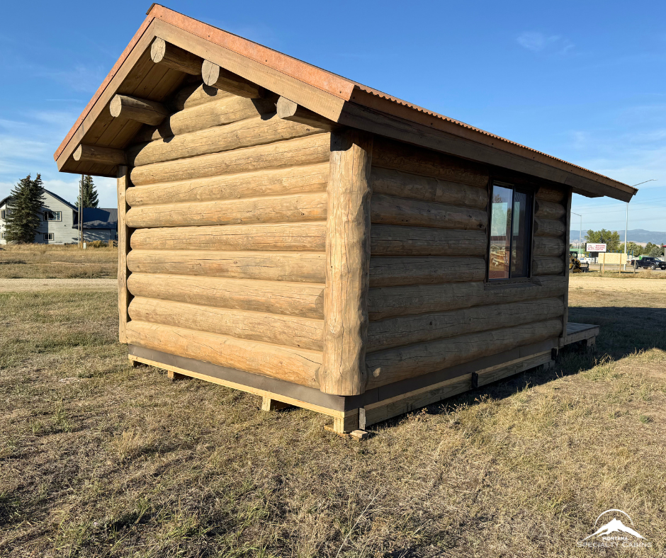 12x16 Elk Creek Weathered Wood Cabin with Covered Porch