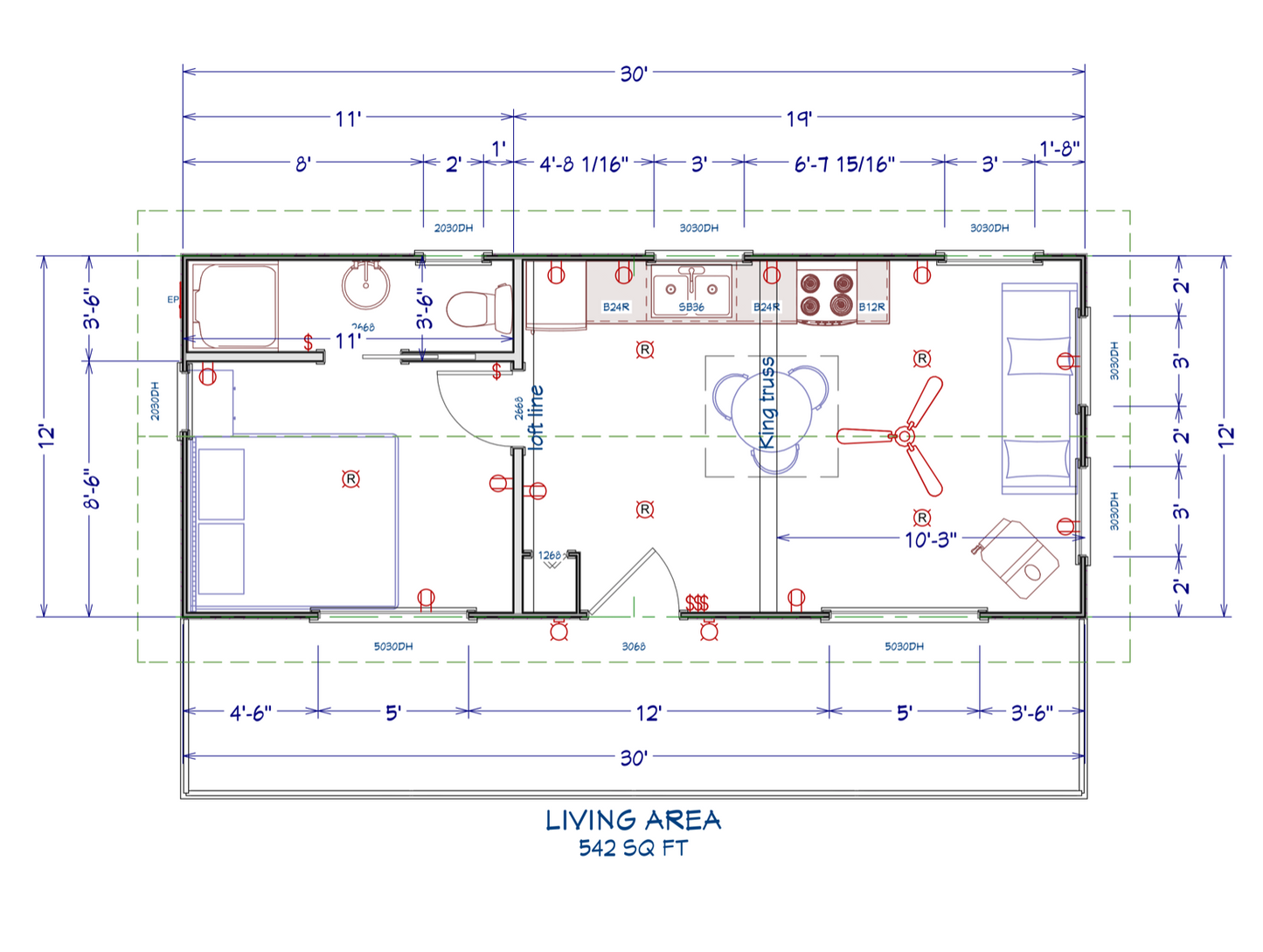 Orchard View Log Cabin 12x30: Tiny Living Ready- Just Bring Your Toothbrush