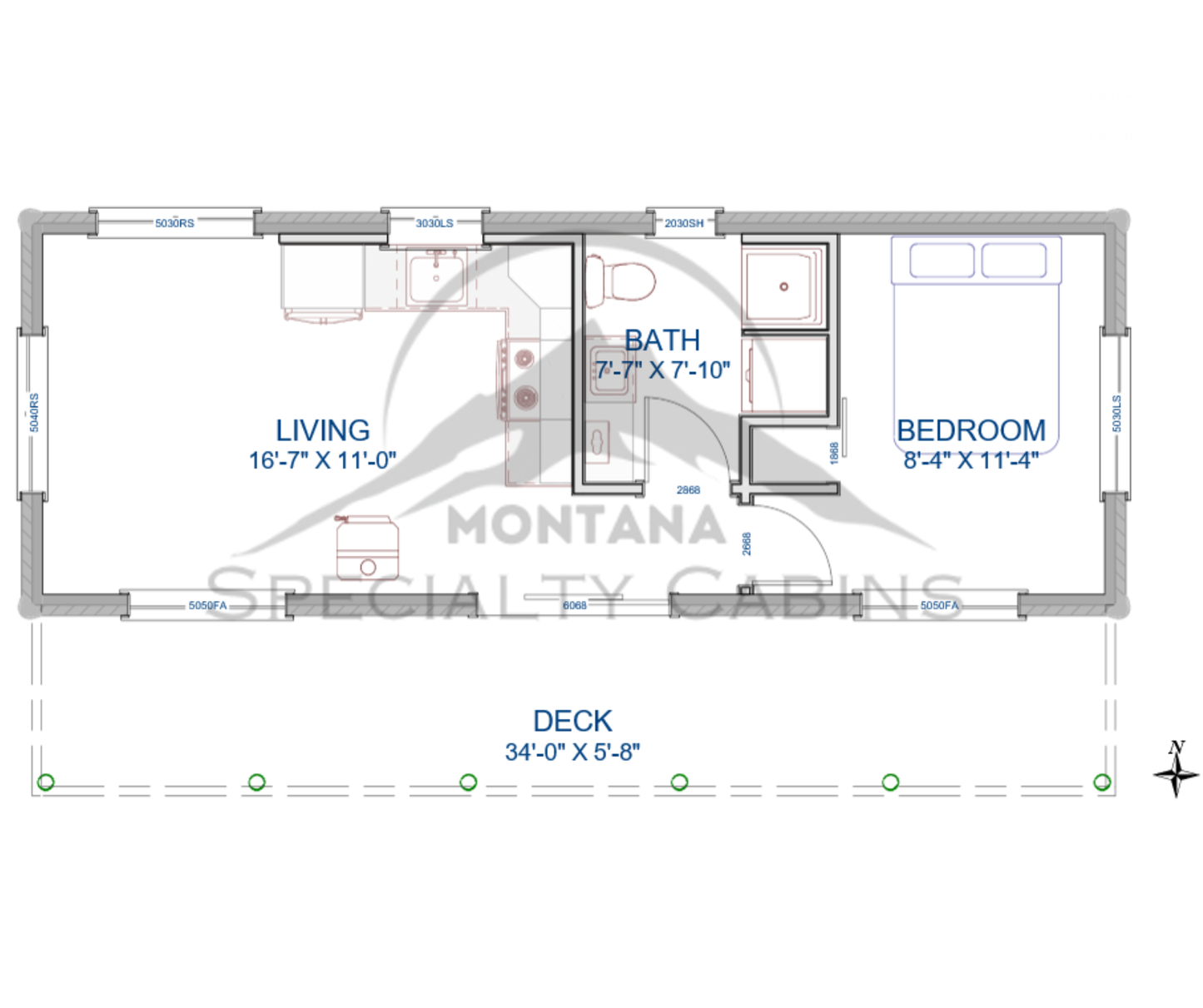12x34 Timberwolf - 408 sq ft