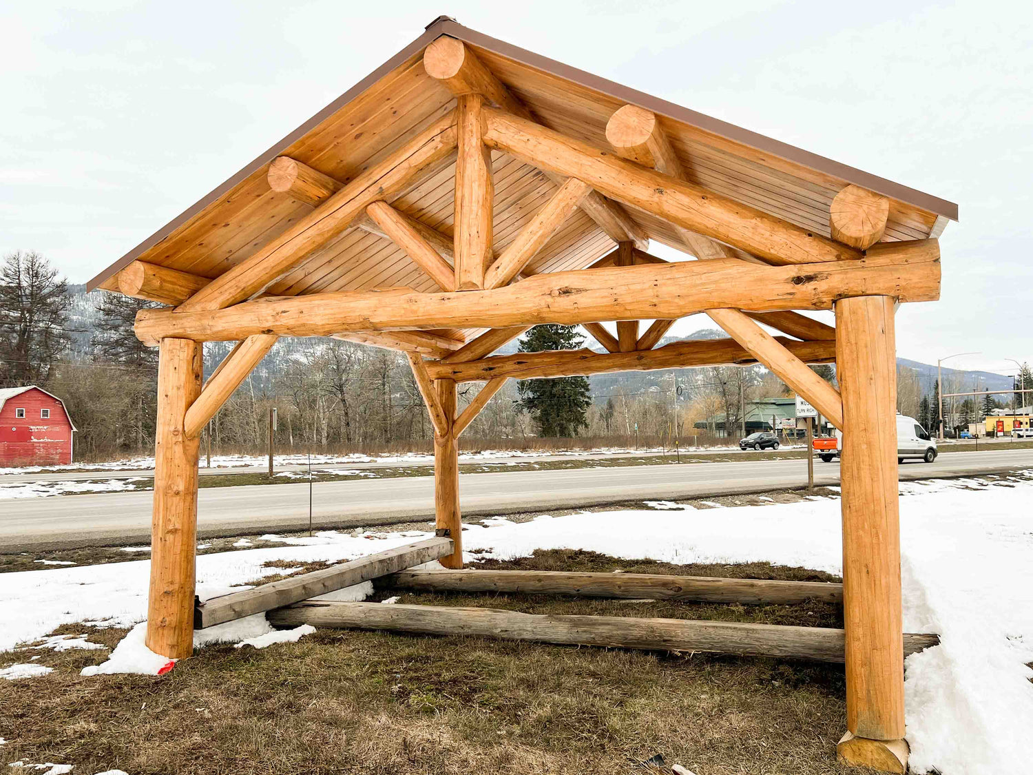 We sell ready to deliver log Pavilions