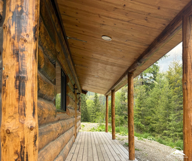 Covered front porch , side view