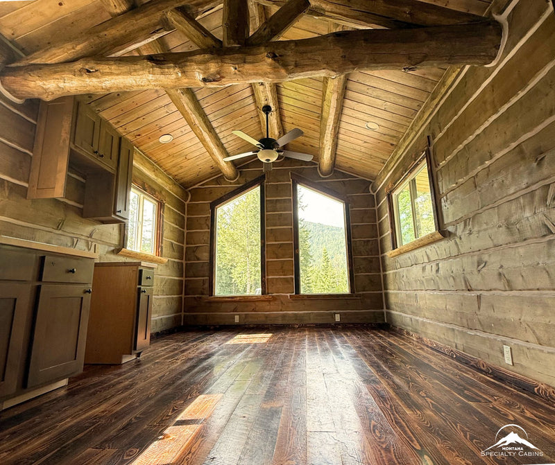 Open living space with large front windows