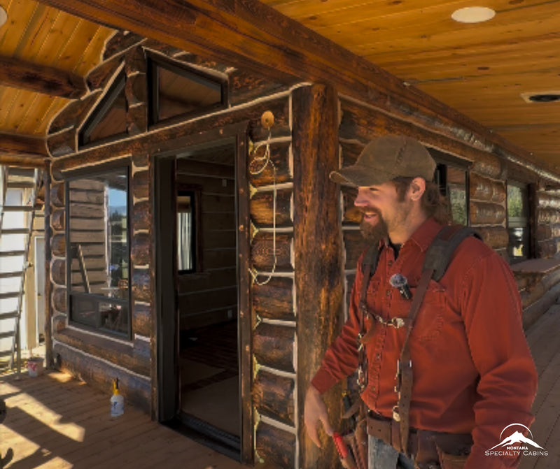 Handcrafted log finishes with true Montana cabin charm.
