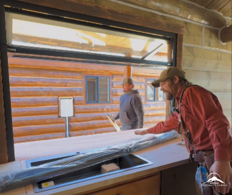 Pass thru window made for everyday cabin living.