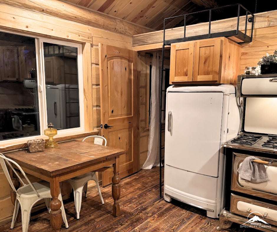 Arctic Fox Cabin: 12x30: Wraparound Western Red Cedar Deck