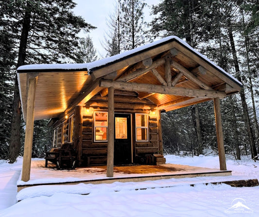 Arctic Fox Cabin: 12x30: Wraparound Western Red Cedar Deck