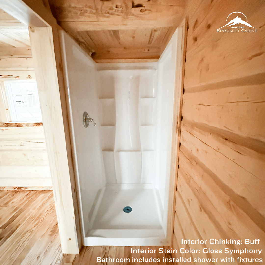 Tiny Home Log Cabin Shower