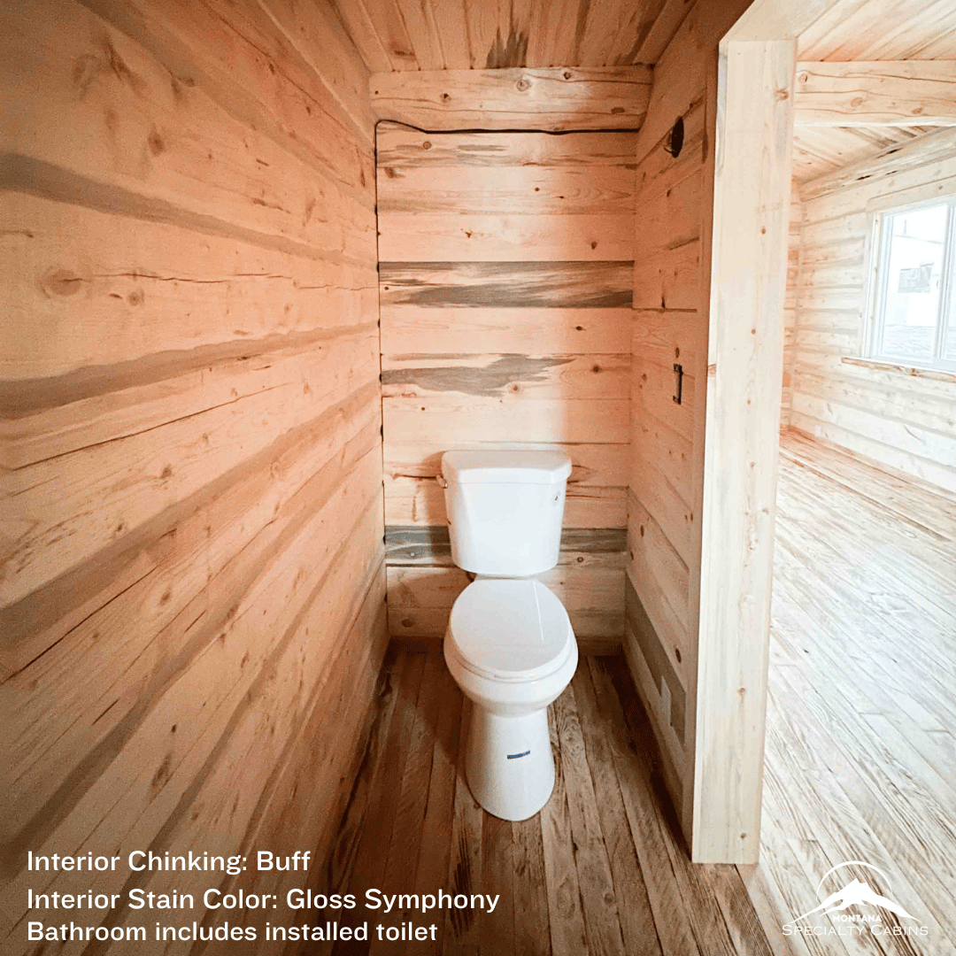 Tiny Home Log Cabin Bathroom Toilet