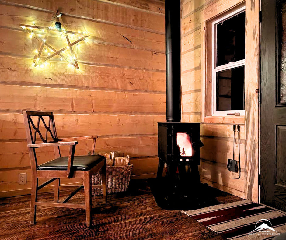 Arctic Fox Cabin: 12x30: Wraparound Western Red Cedar Deck